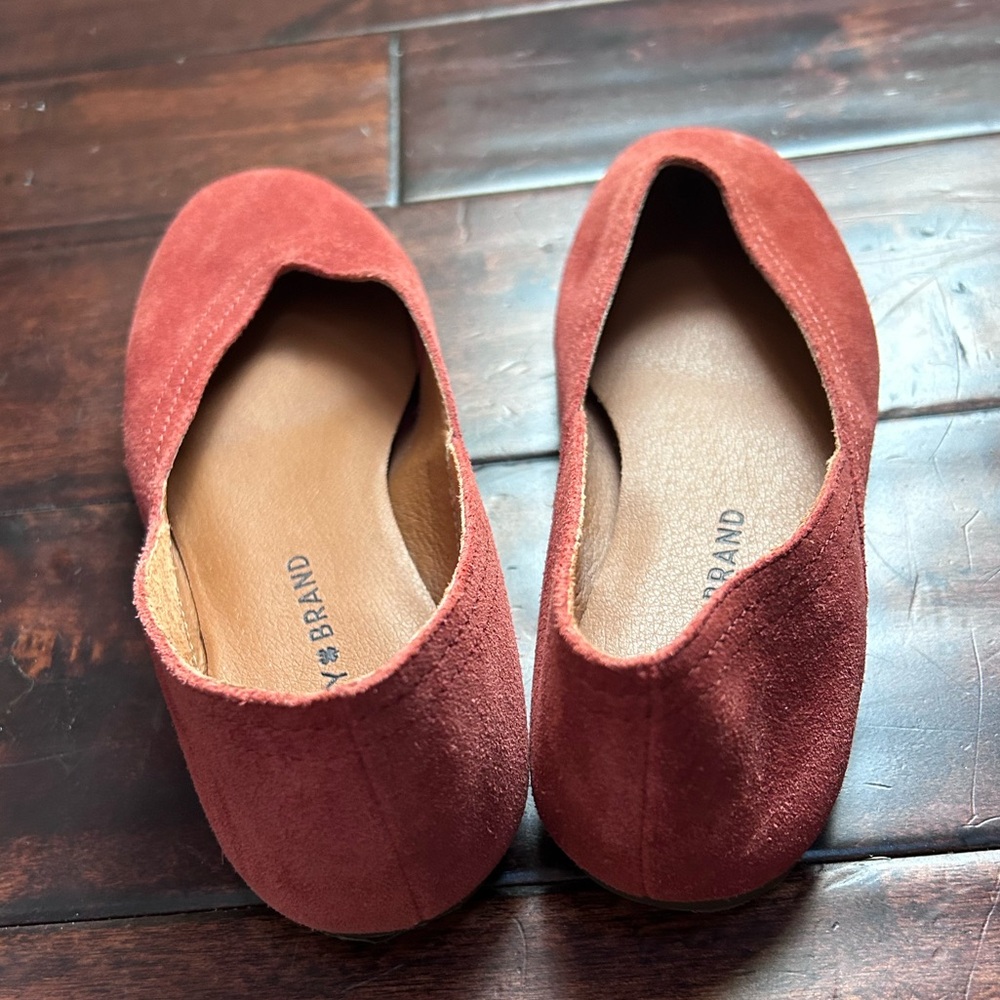Lucky Brand Women's Suede Slip-On Flats in Terracotta - Picture 4 of 5